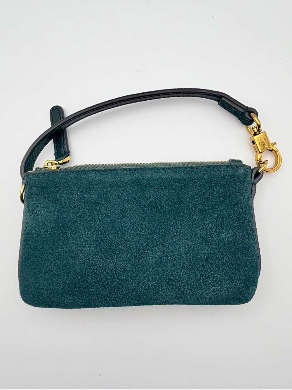 Madewell The Clip-Strap Pouch Green Suede NWT - Picture 4 of 10